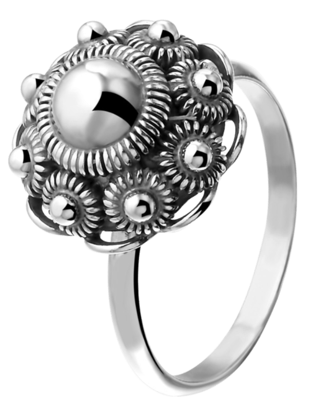 Ring, 925 Silber, Zeeland-Knopf