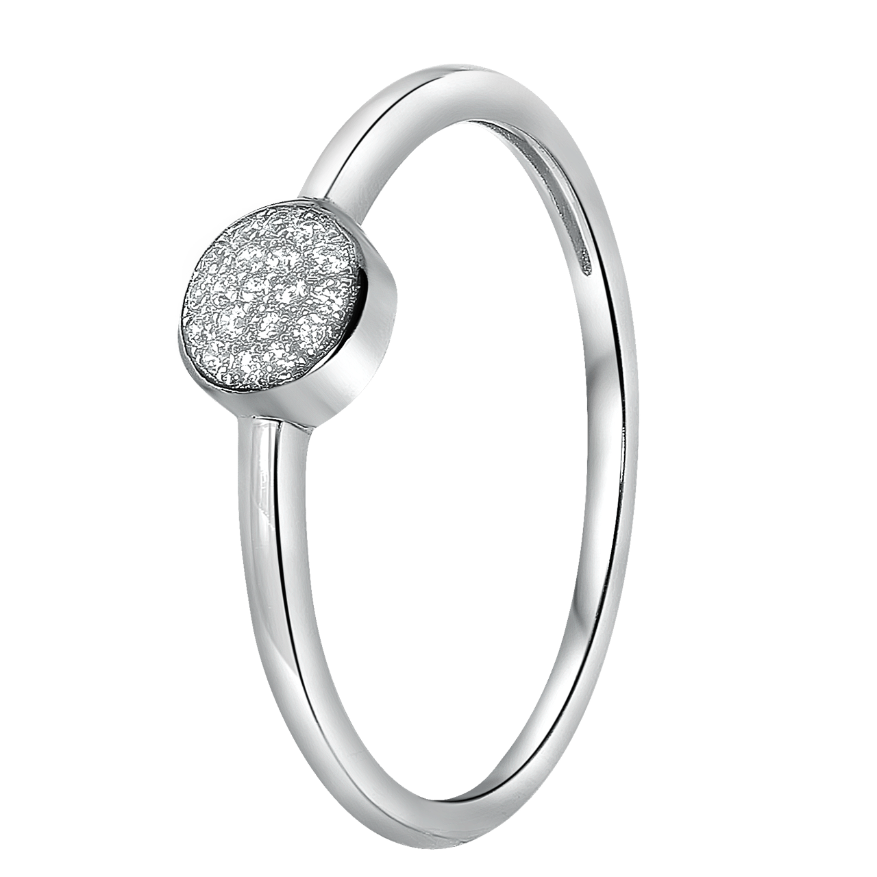 Ring, 925 Silber, rund mit Zirkonia