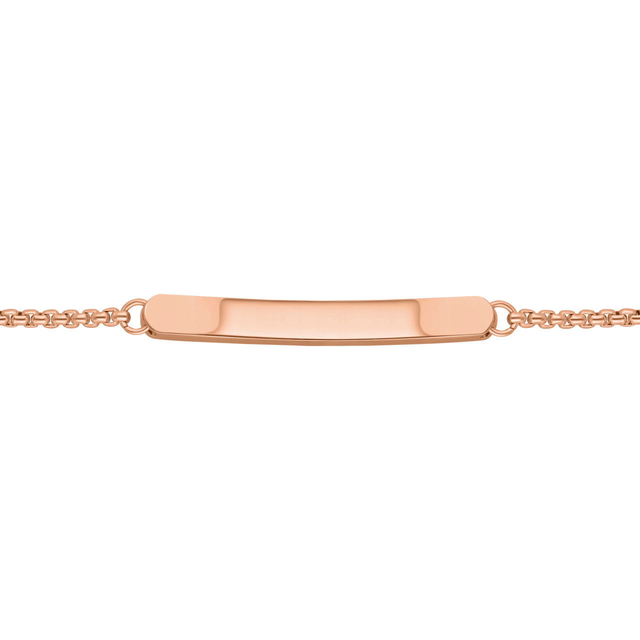Gerecycled stalen plaatarmband rose light peach kristal