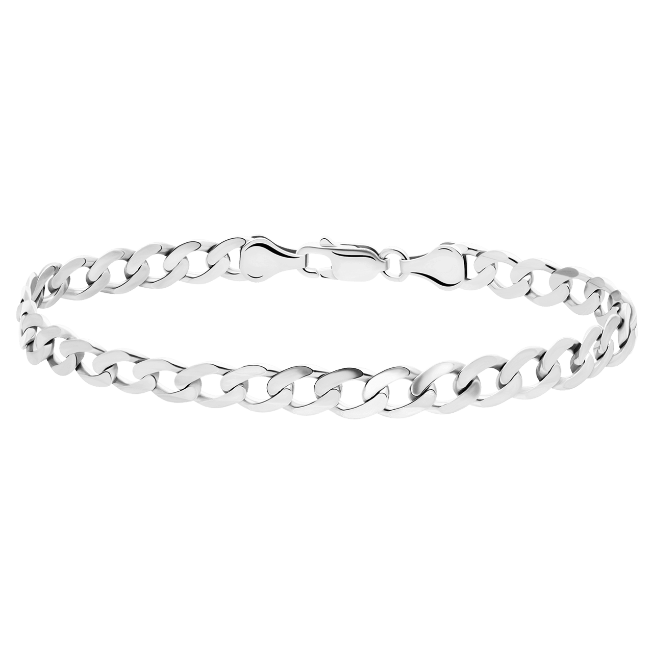 Silbernes Herrenarmband mit Gourmetglied
