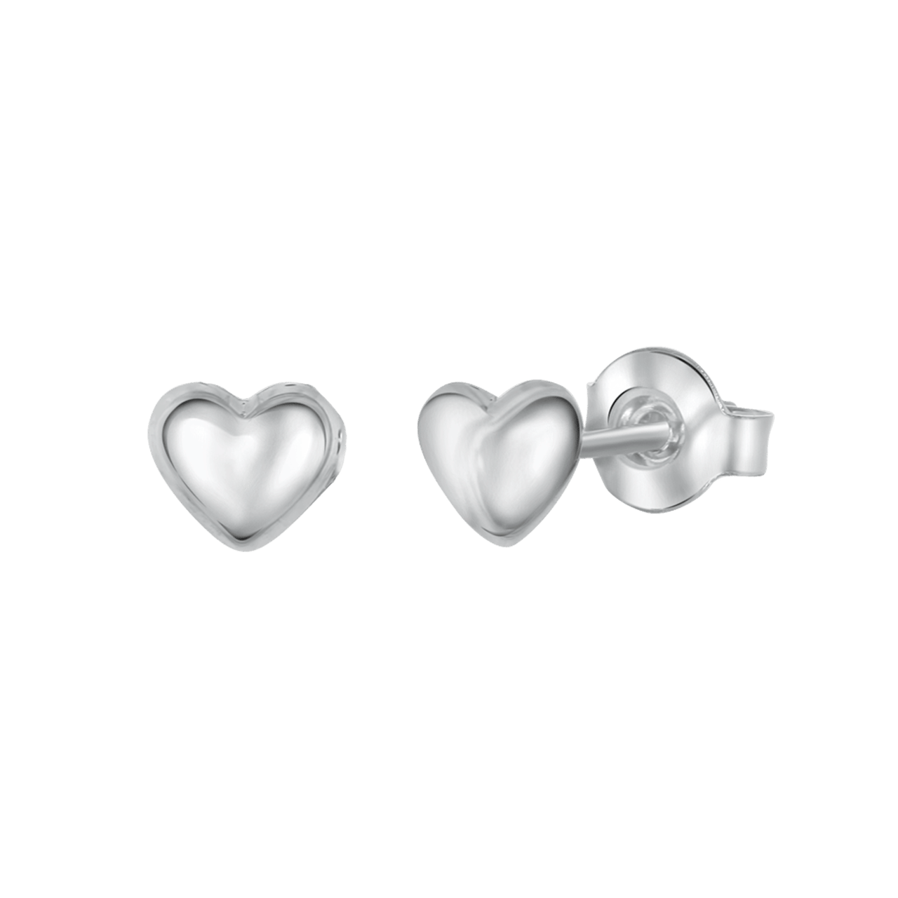 Kinderohrringe, 925 Silber, Herz