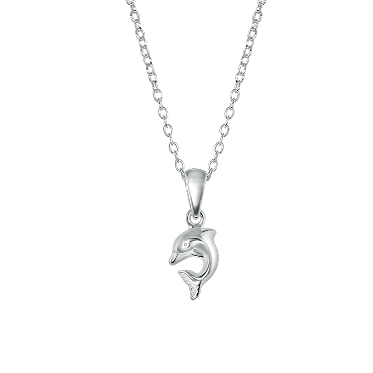 Silberne Kinderkette Delfin