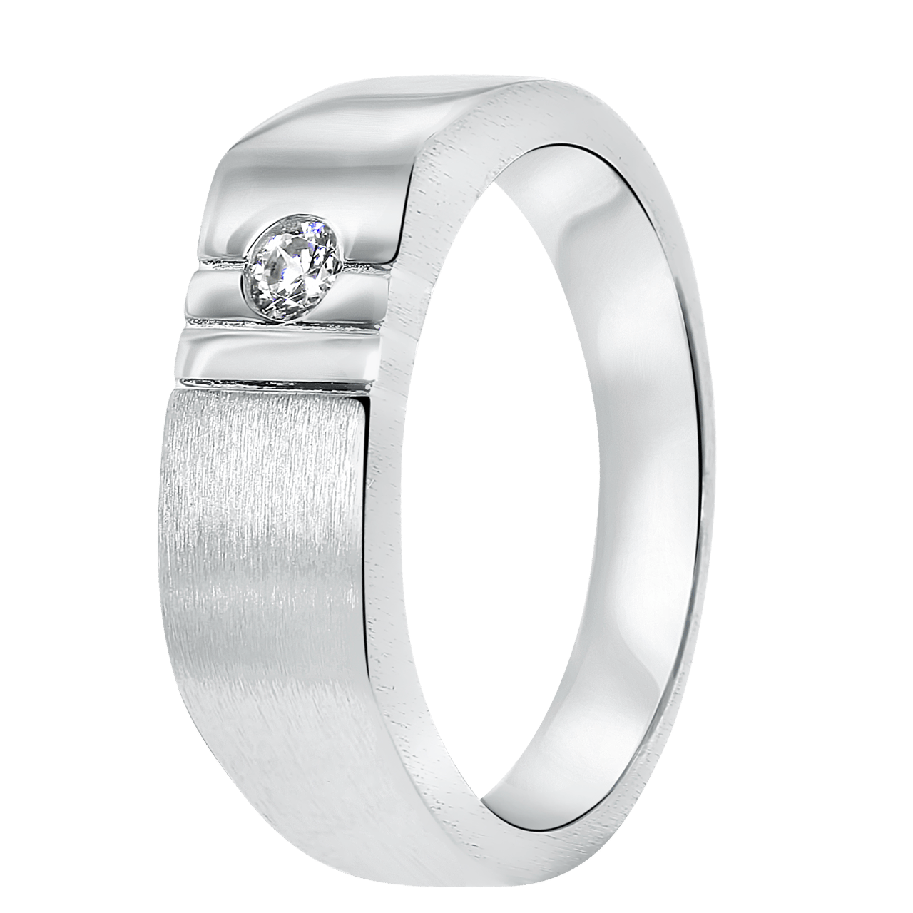 925 Silber Siegelring für Herren mit Zirkonia