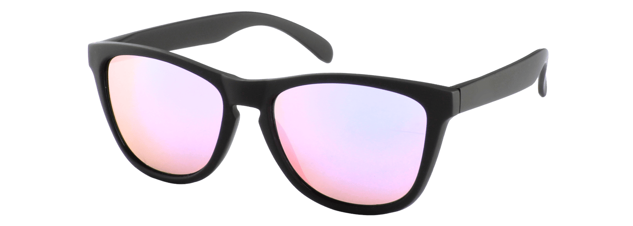 Montini zonnebril zwart met roze glazen