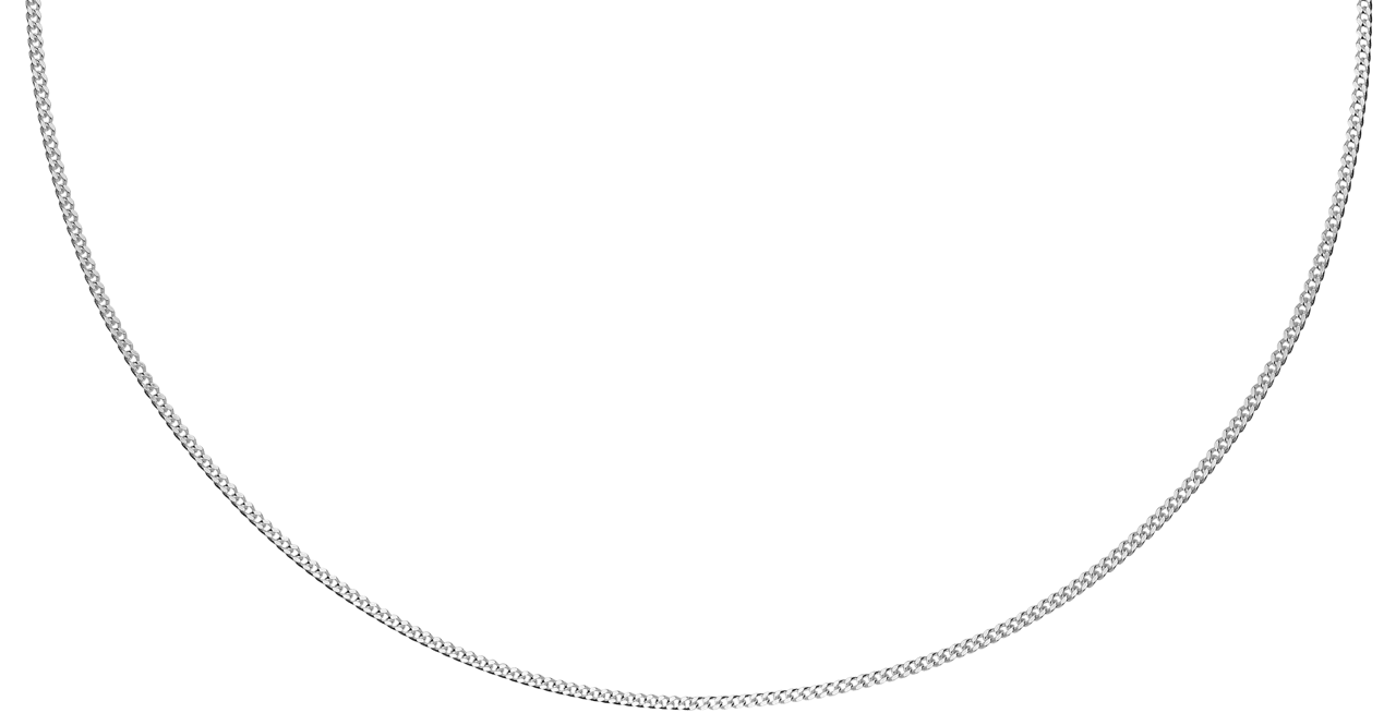 Silberne Kette mit Gourmetkettenglied 45 cm