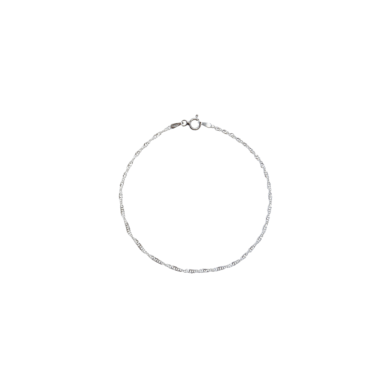 Gerecycled zilveren enkelband