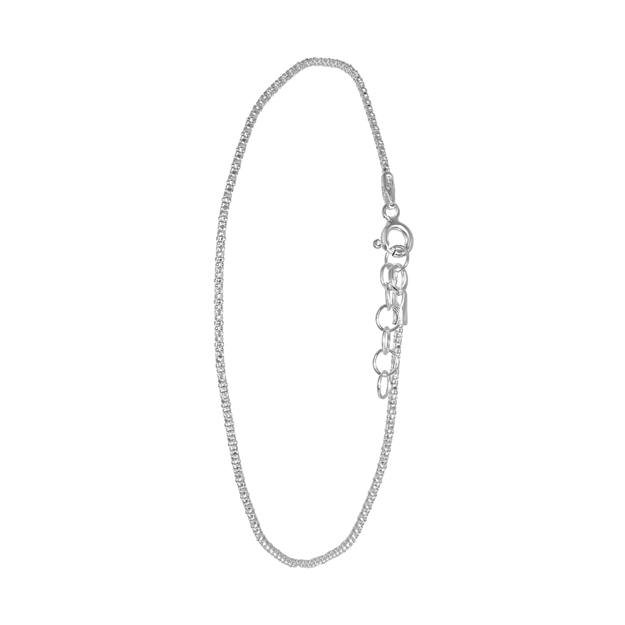 Gerecycled zilveren enkelband
