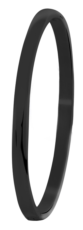 Gerecycled stainless steel armband bangle blackplated