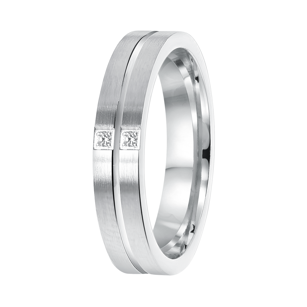 Zilveren liefdesring Boedapest dames zirkonia