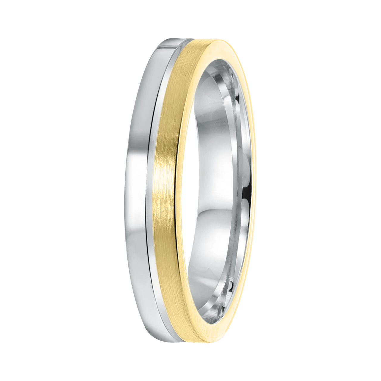 Zilveren goldplated herenvriendschapsring Ankara