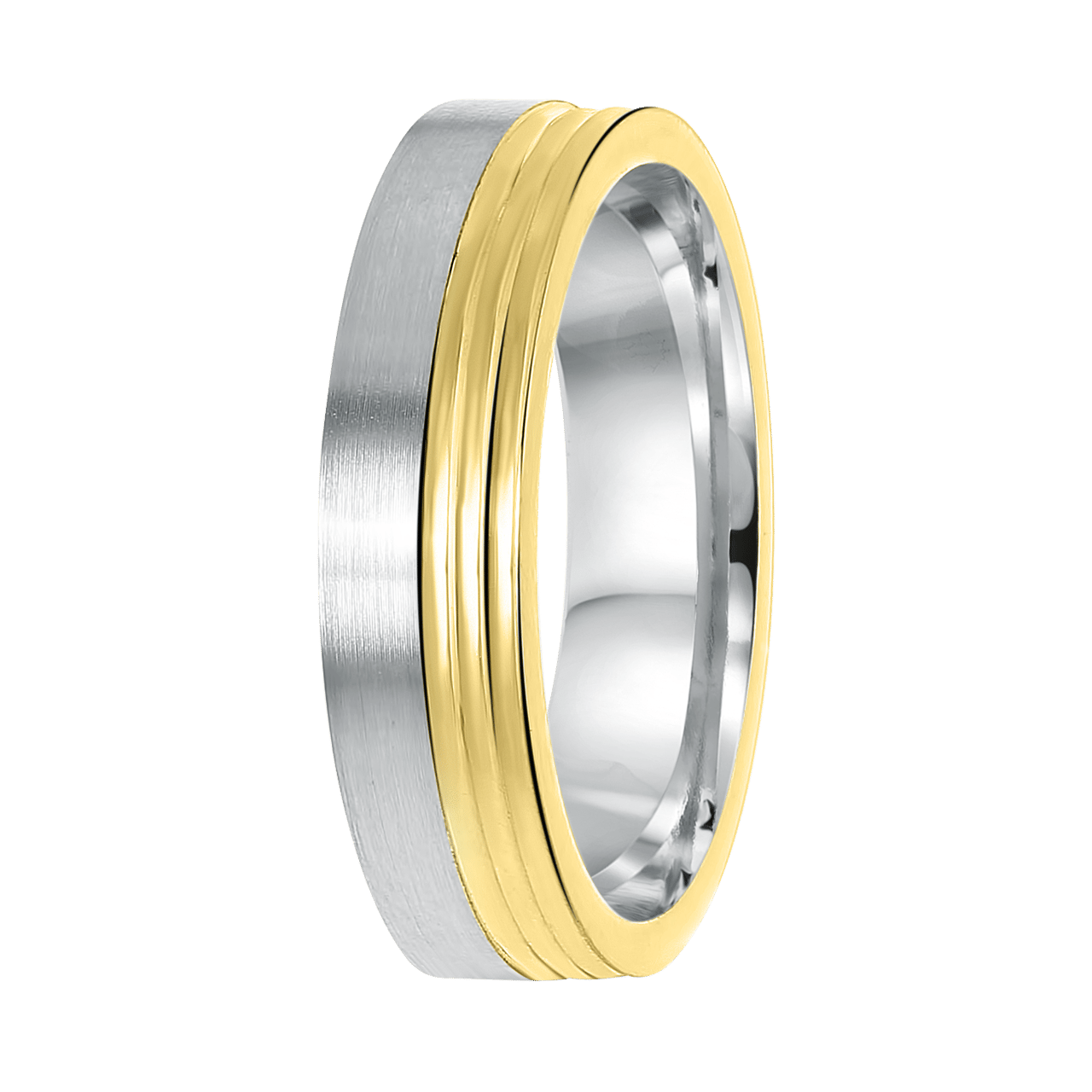 Zilveren goldplated herenliefdesring Bilbao