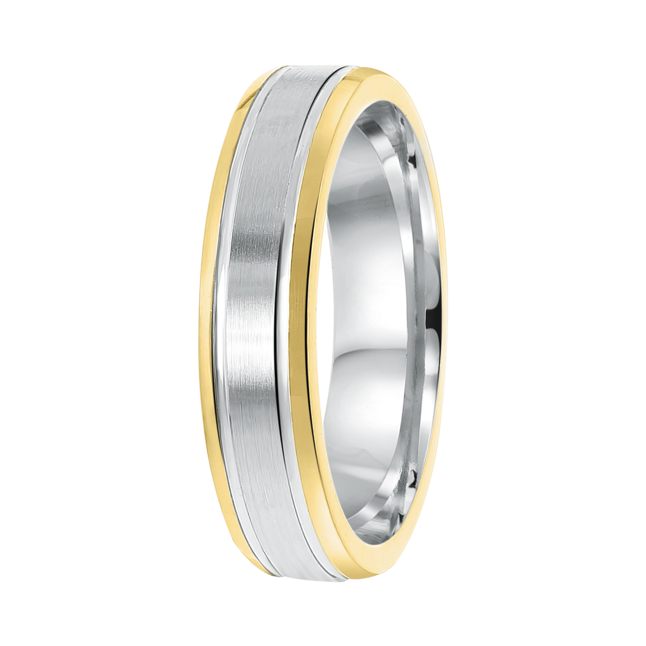 Zilveren goldplated herenliefdesring Sofia