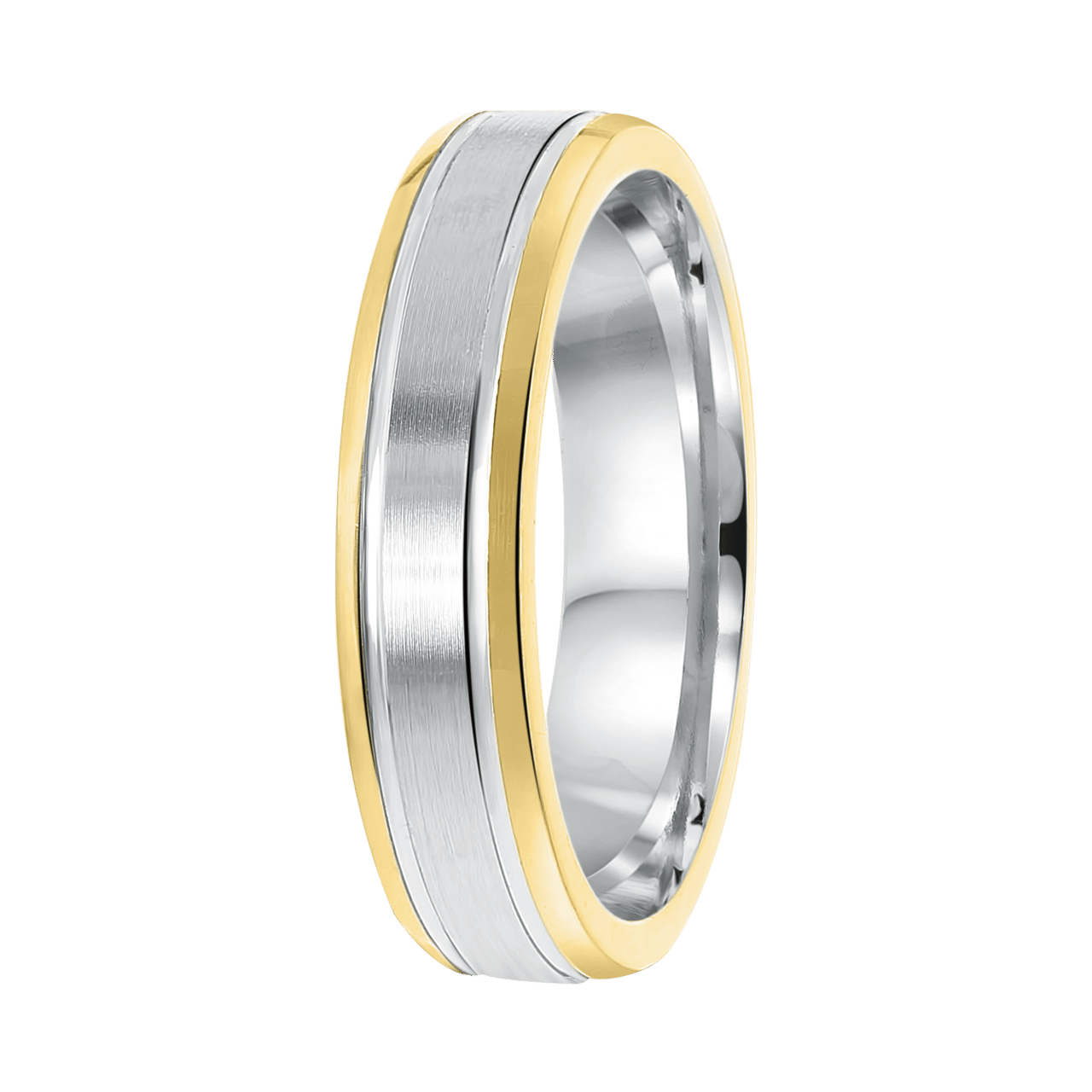 Zilveren goldplated herenvriendschapsring Sofia