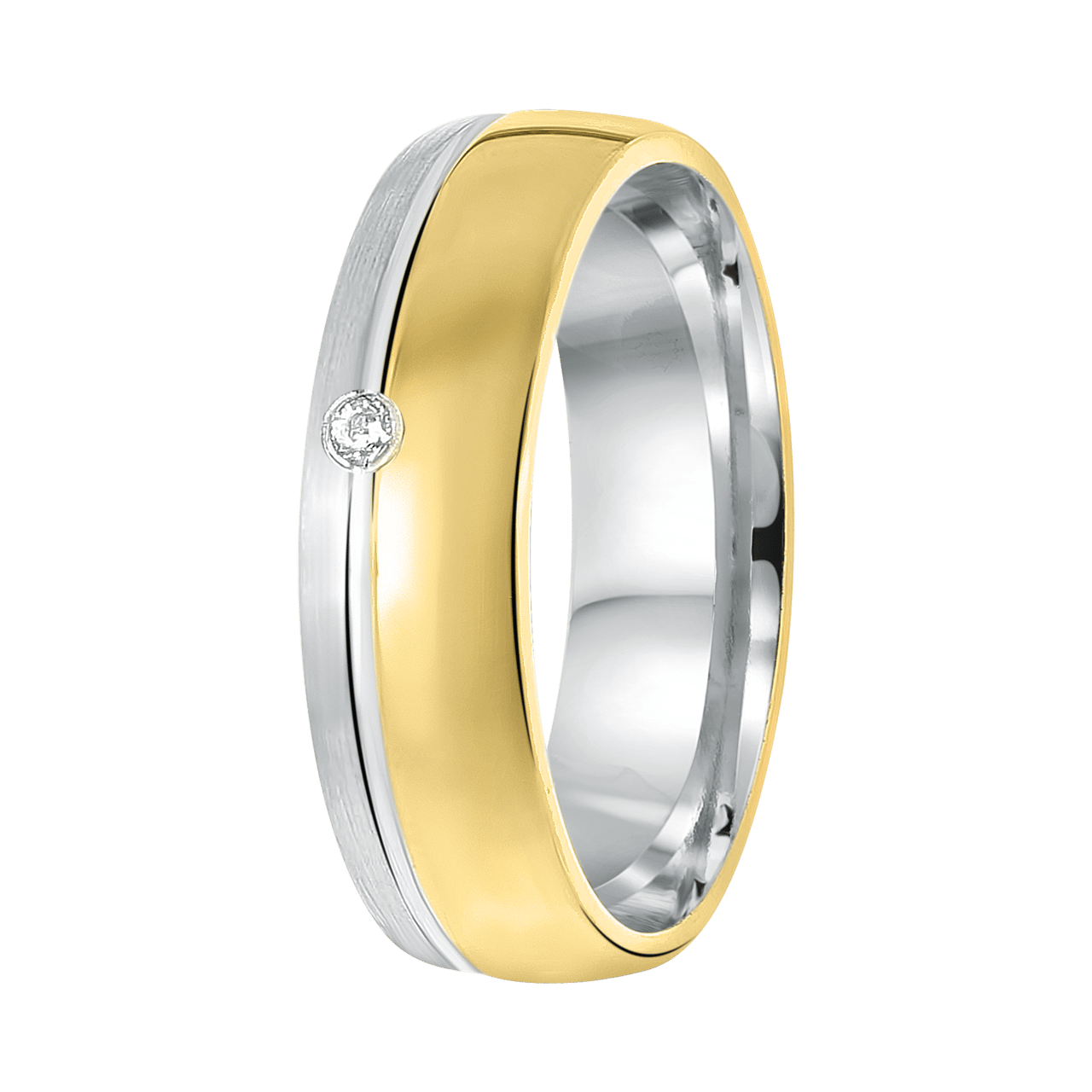 Zilveren goldplated vriendschapsring Mallorca met zirkonia voor dames