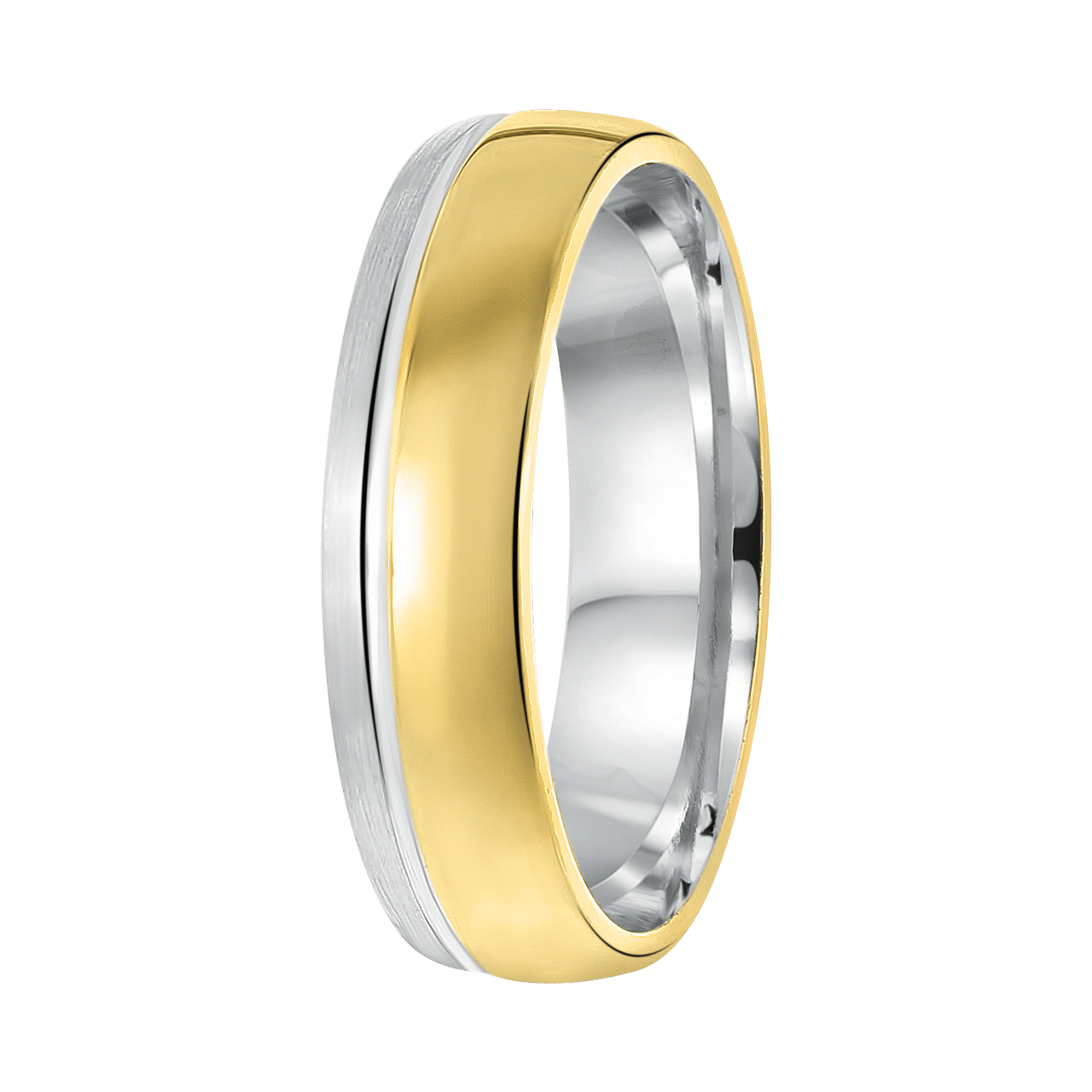 Zilveren goldplated herenvriendschapsring Mallorca