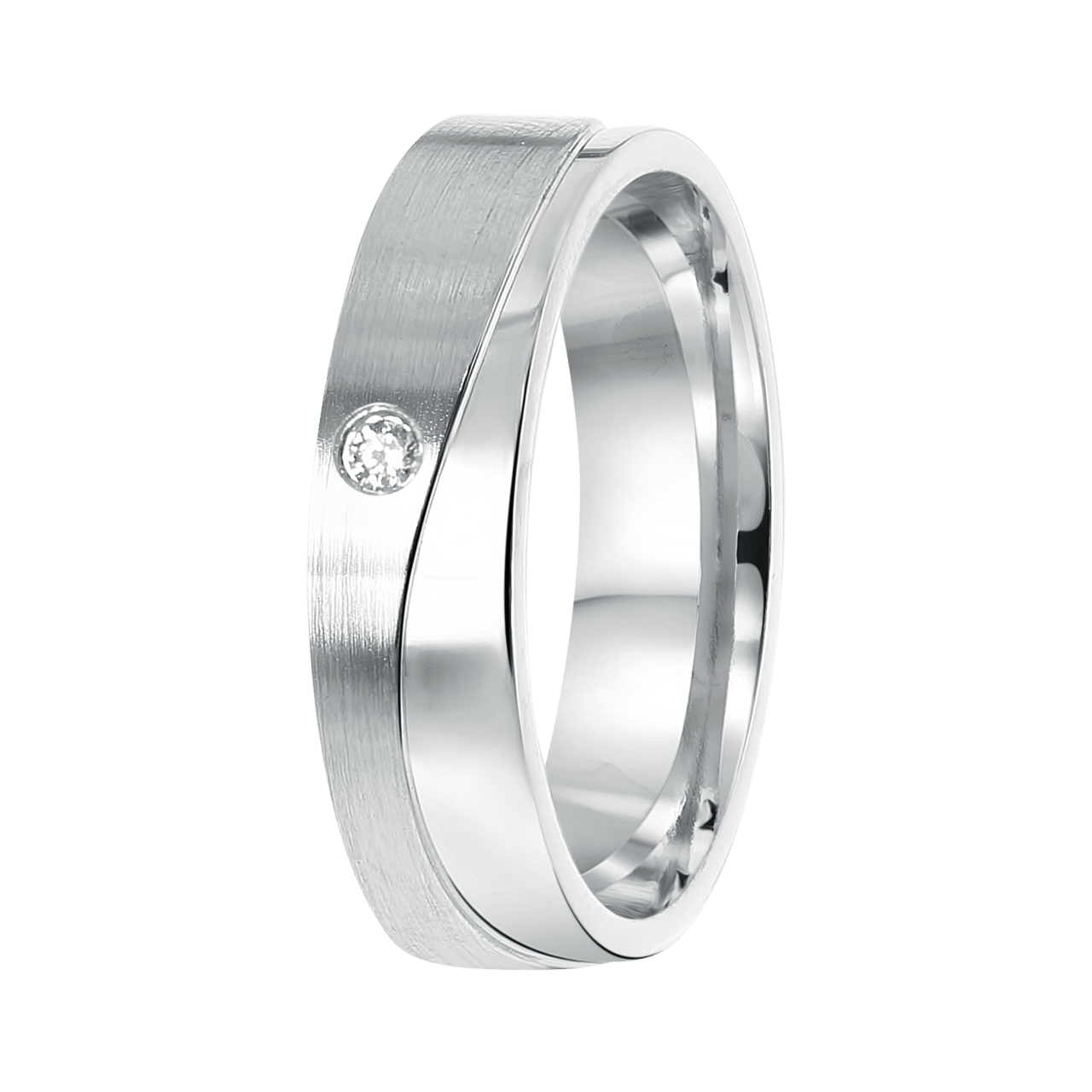 Zilveren liefdesring Santorini dames zirkonia