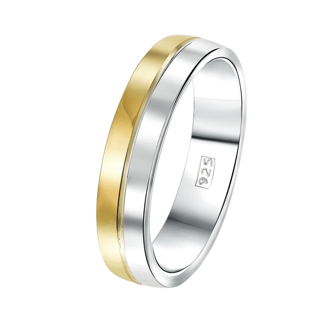 Zilveren goldplated herenvriendschapsring Istanbul