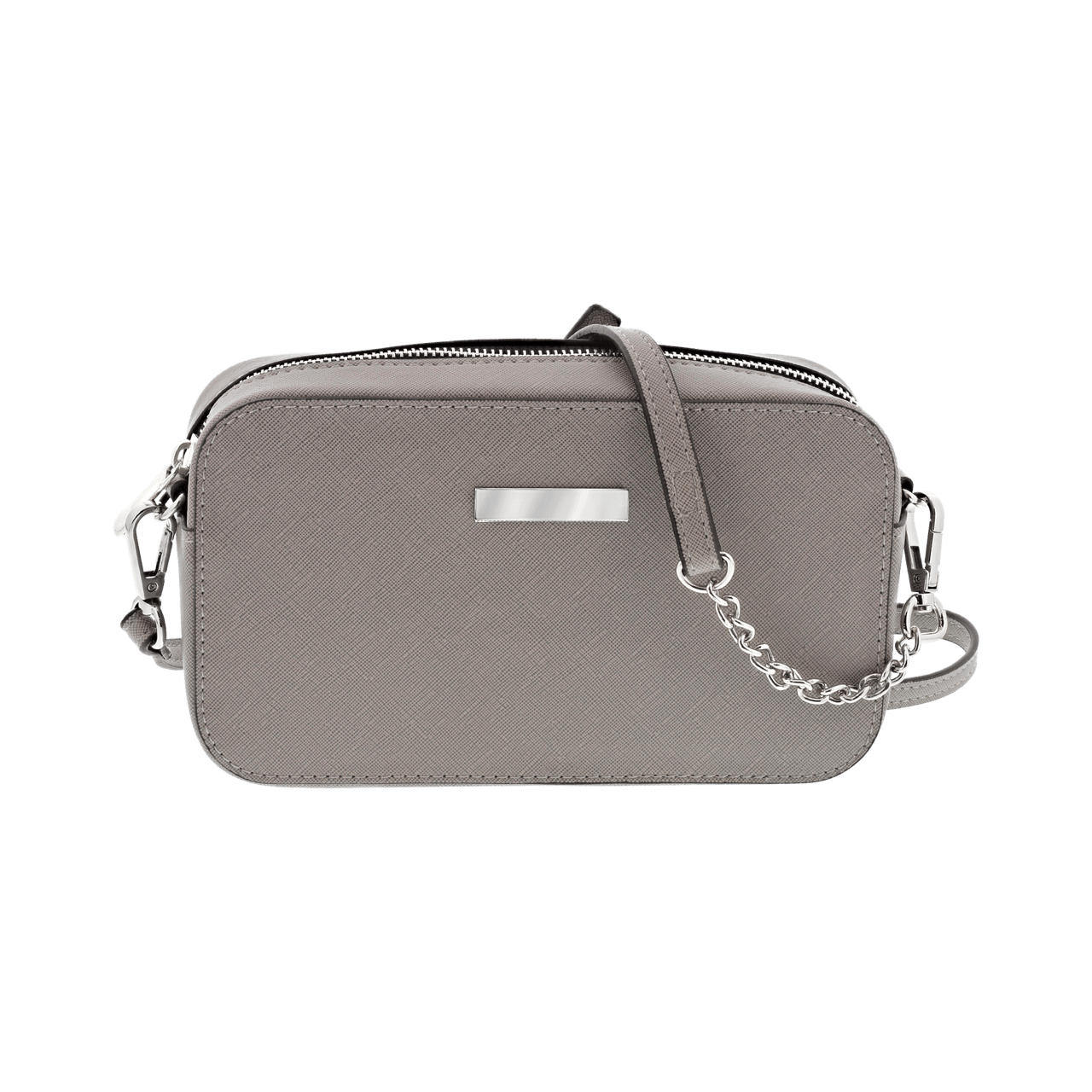 Dunkelgraue Schultertasche