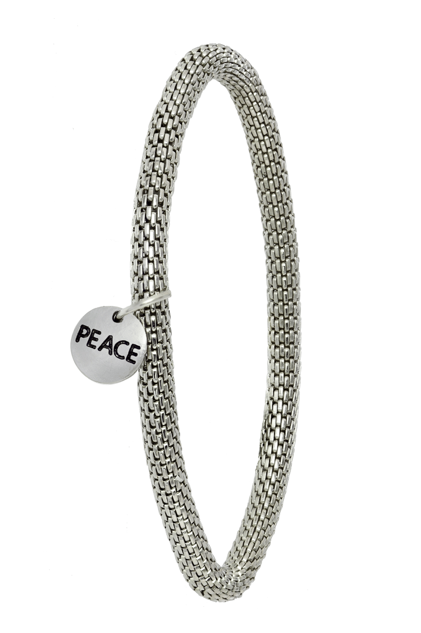Bijoux zilverkleurige bedelarmband met hanger voor dames