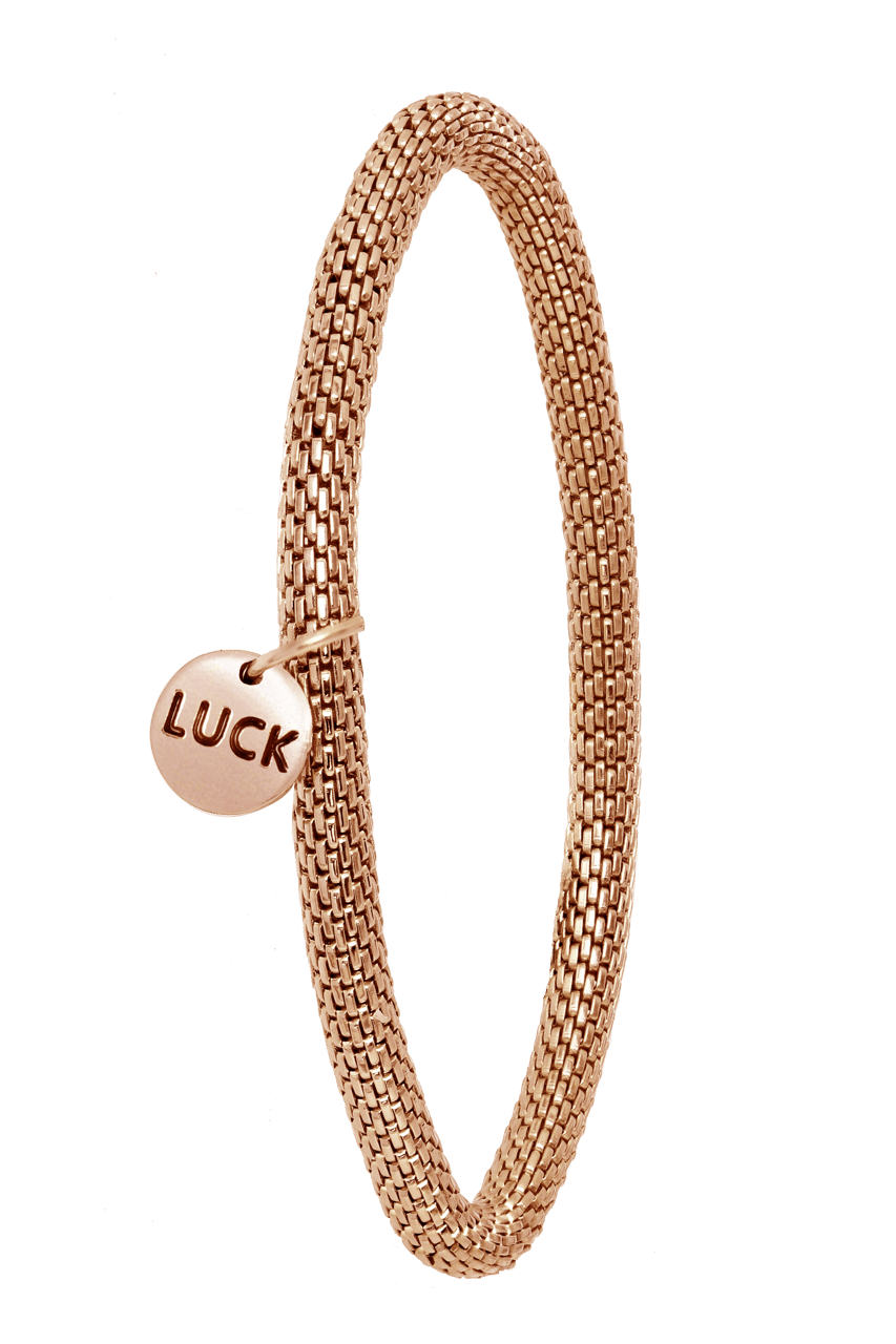 Byoux armband met bedeltje luck