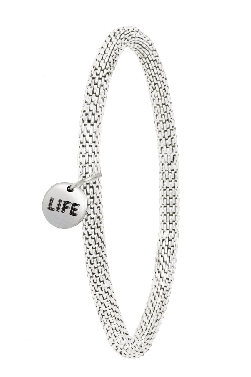 Byoux armband met bedeltje life