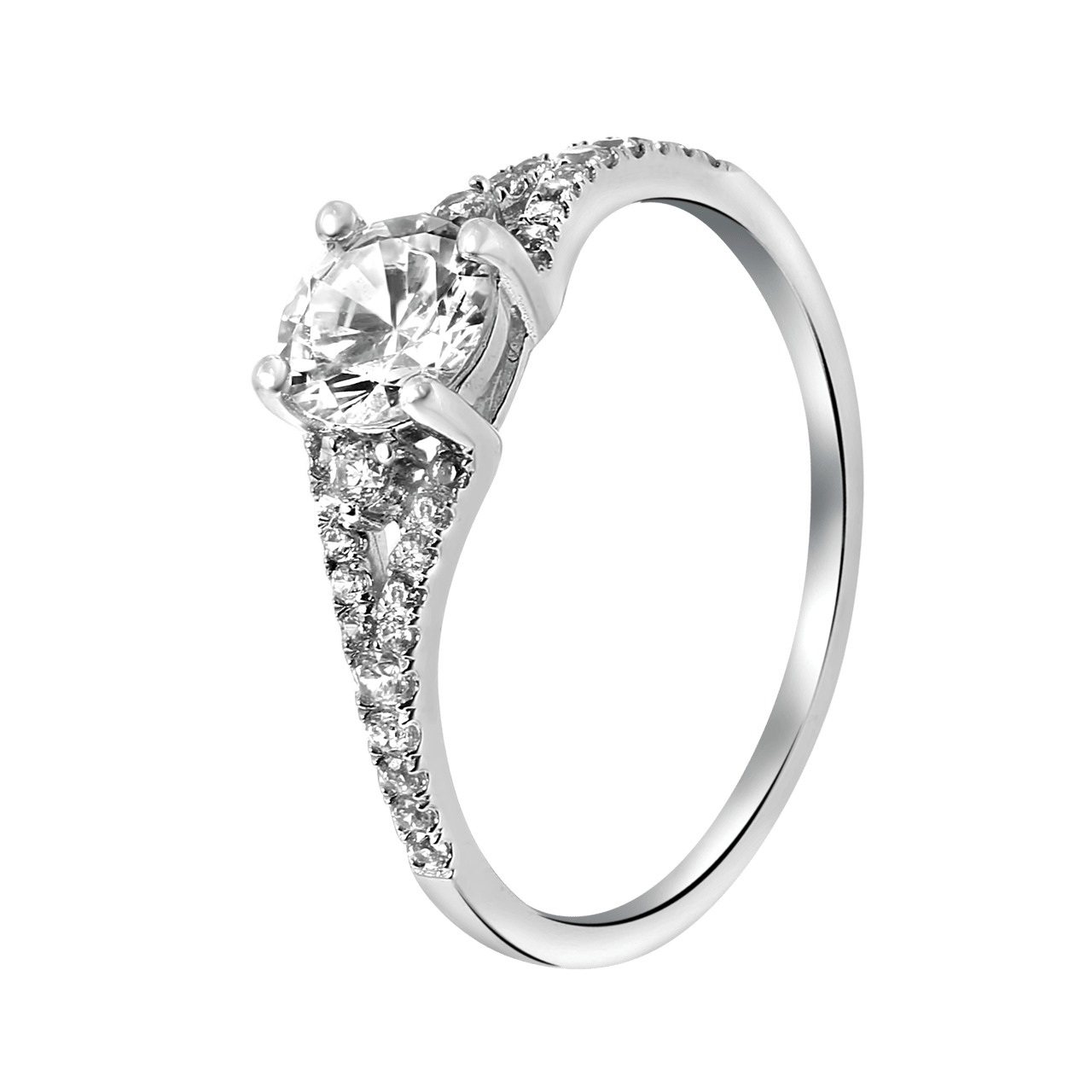 Zilveren ring met zirkonia
