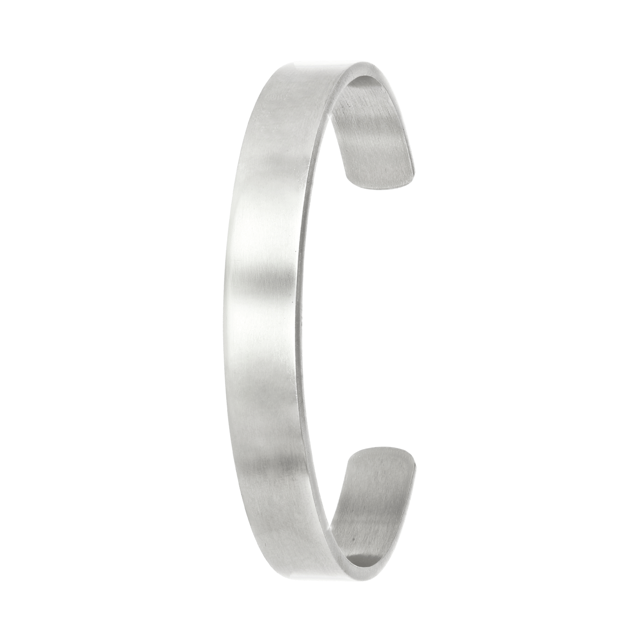 Gerecycleerd stainless steel armband bangle 10mm mat