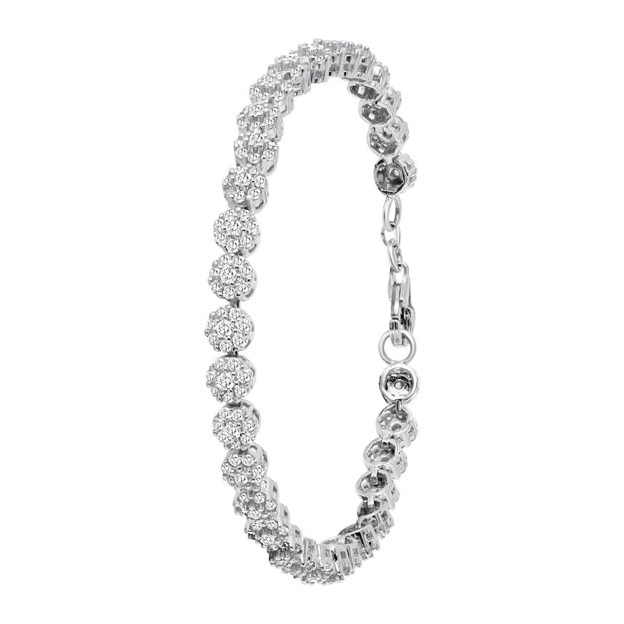 Zilveren tennisarmband gerhodineerd met zirkonia