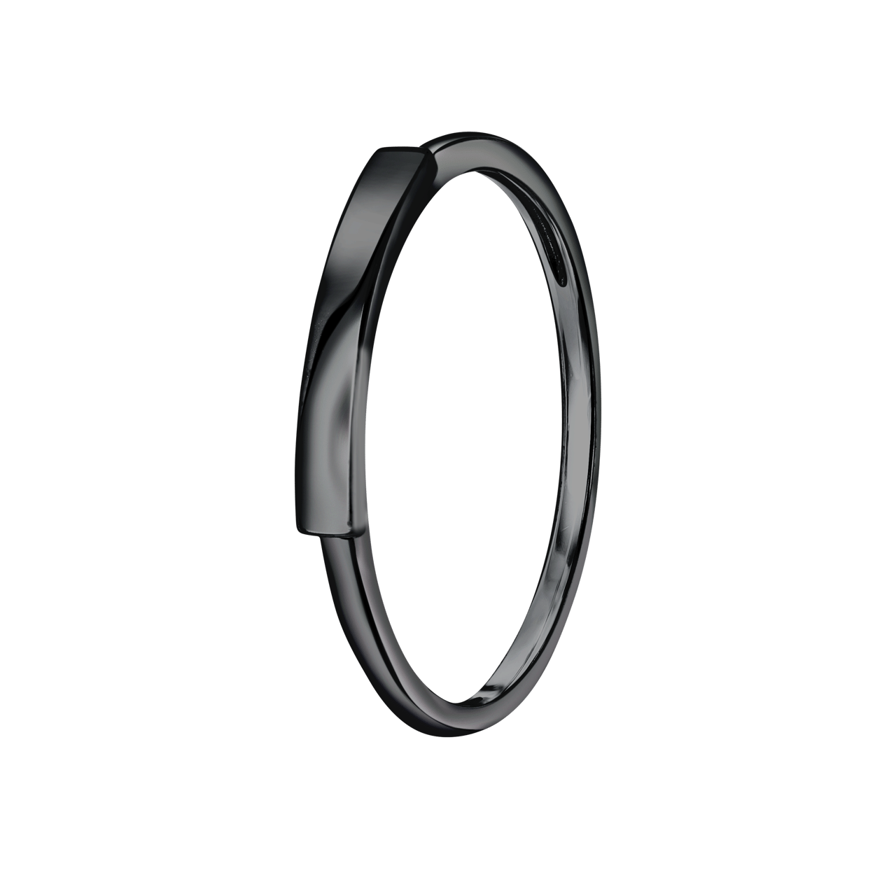 Zilveren blackplated ring voor dames
