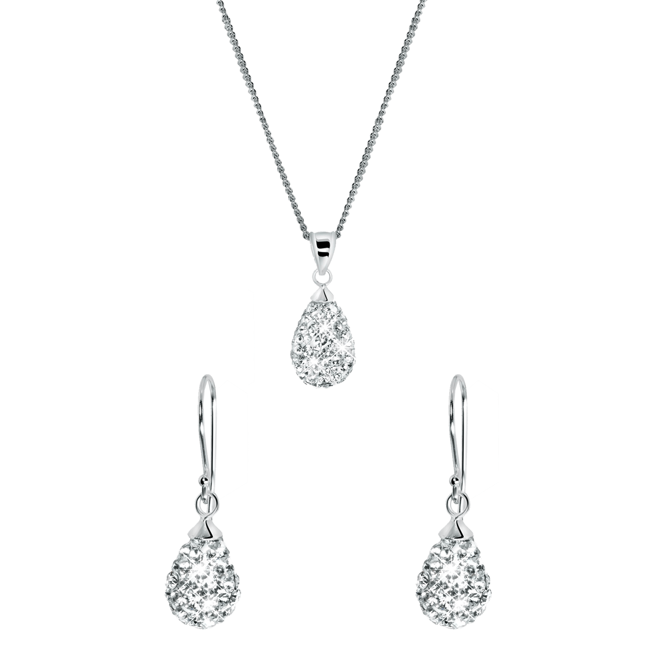 Zilveren sieradenset met Swarovski kristal voor dames