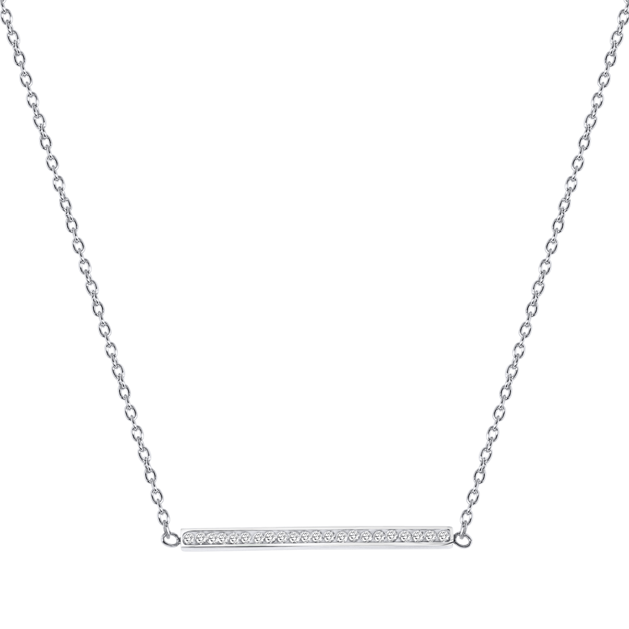 Gerecycleerd stalen ketting bar met kristal