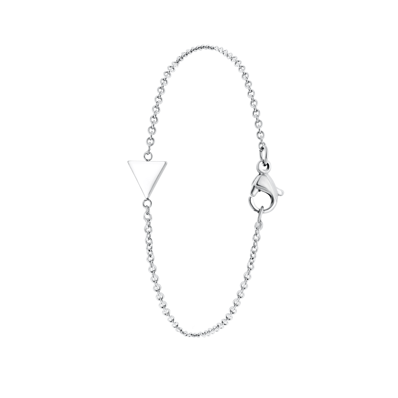 Gerecycleerd stainless steel armband triangle