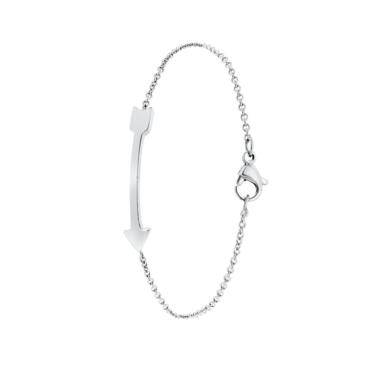 Gerecycled stainless steel armband pijl