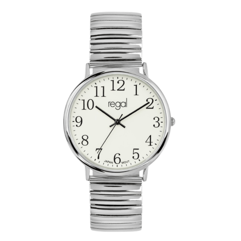 Regal horloge met stainless steel rekband