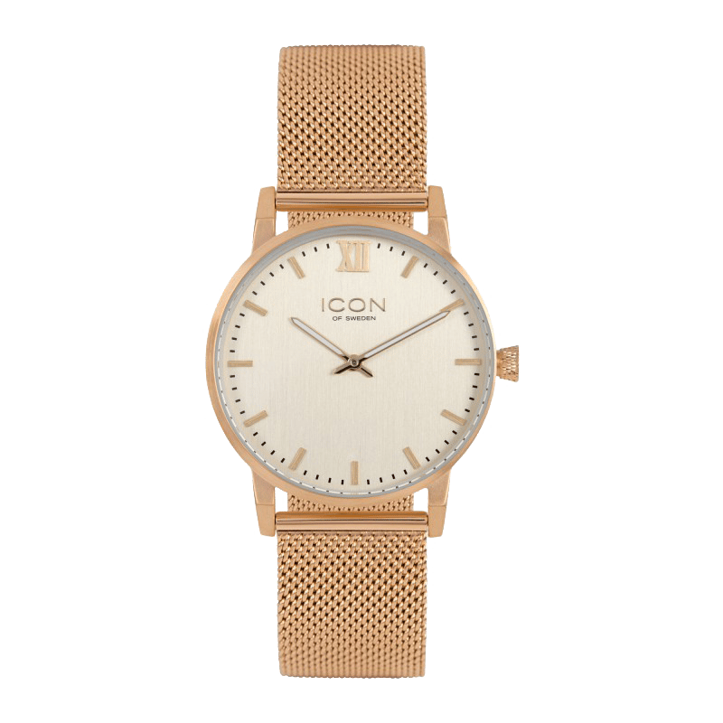 Icon of Sweden Armbanduhr mit Mesh-Band aus Edelstahl
