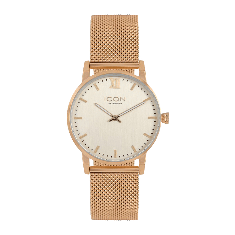 Icon of Sweden horloge met stainless steel mesh band
