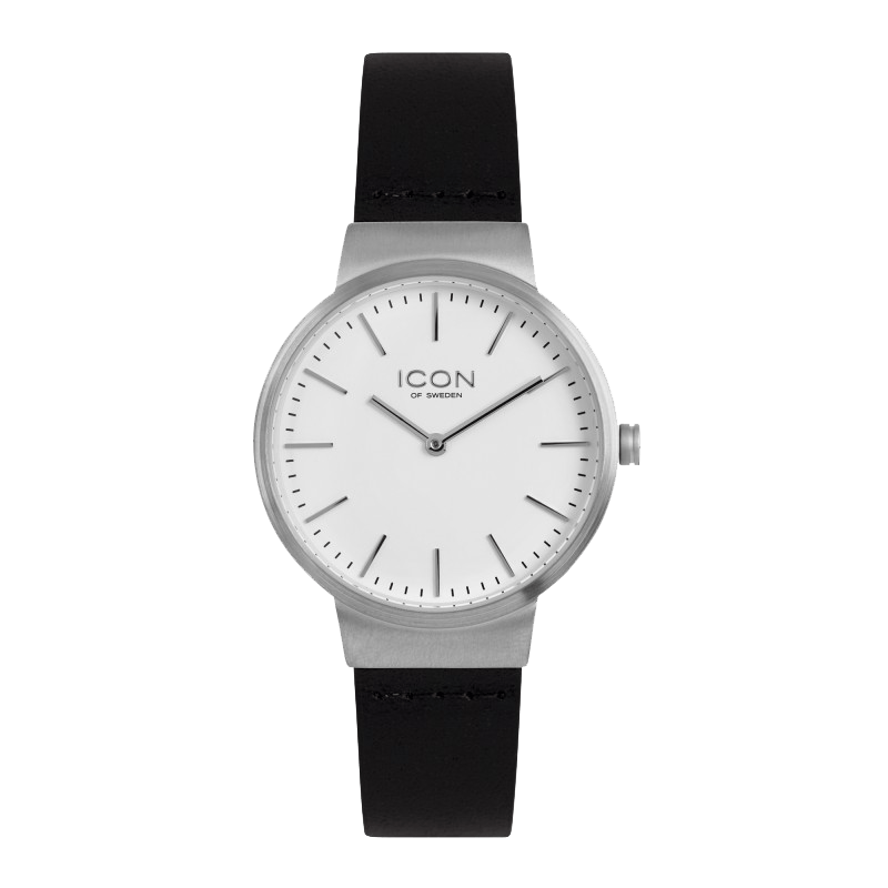 Icon of Sweden horloge met een zwarte leren band
