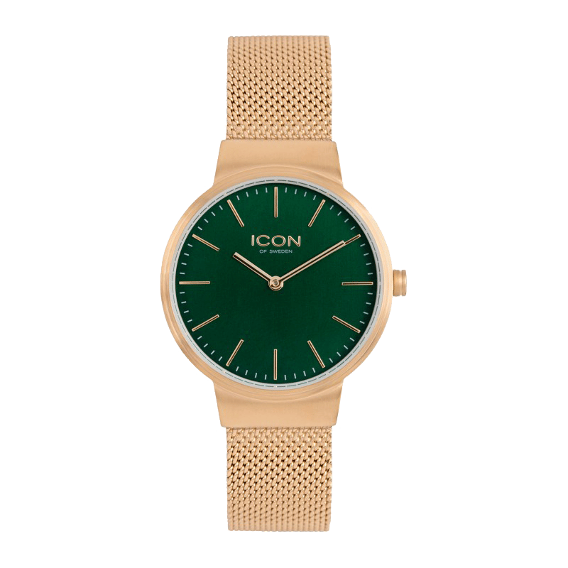 Icon of Sweden horloge met stainless steel mesh band