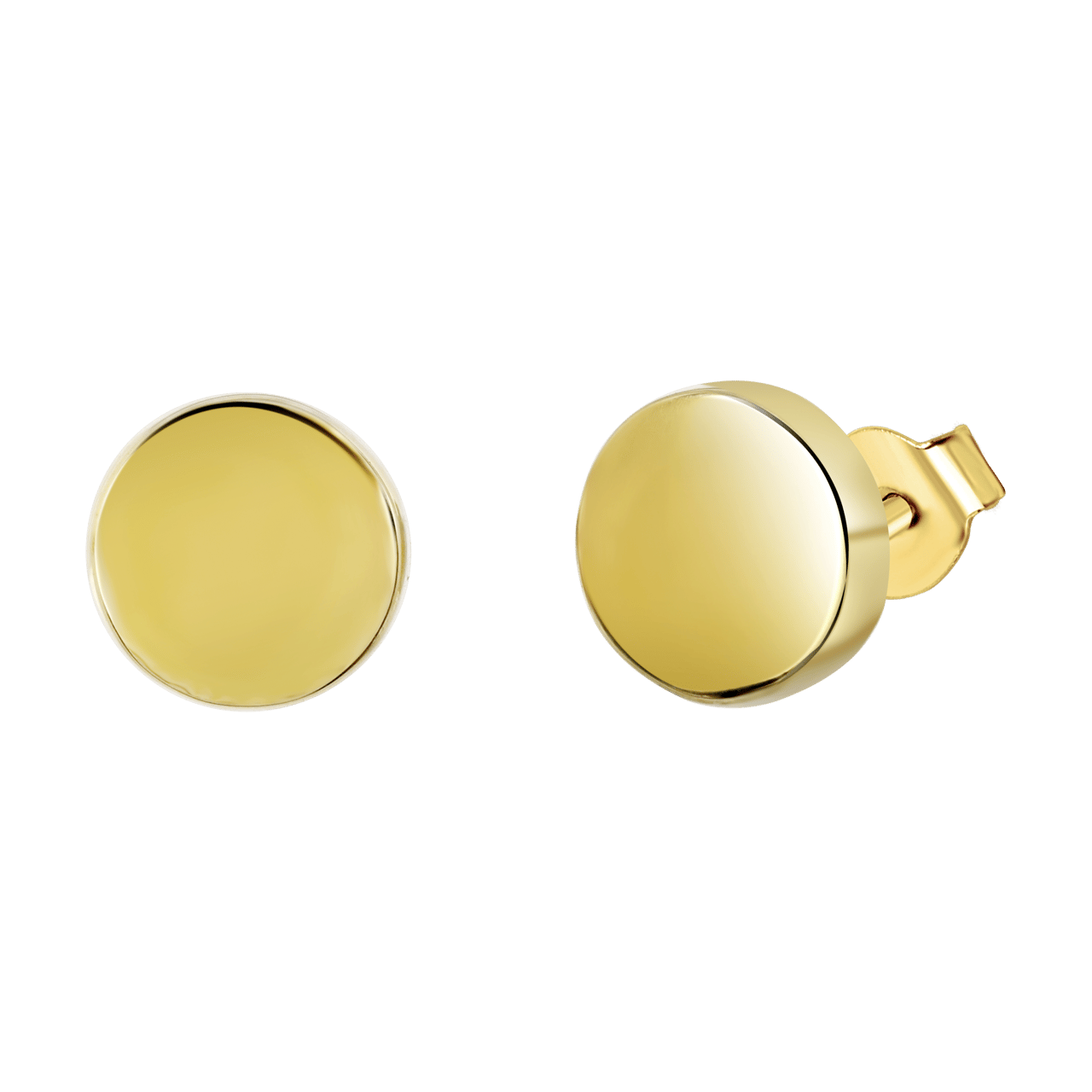 Goldplated oorbellen disc