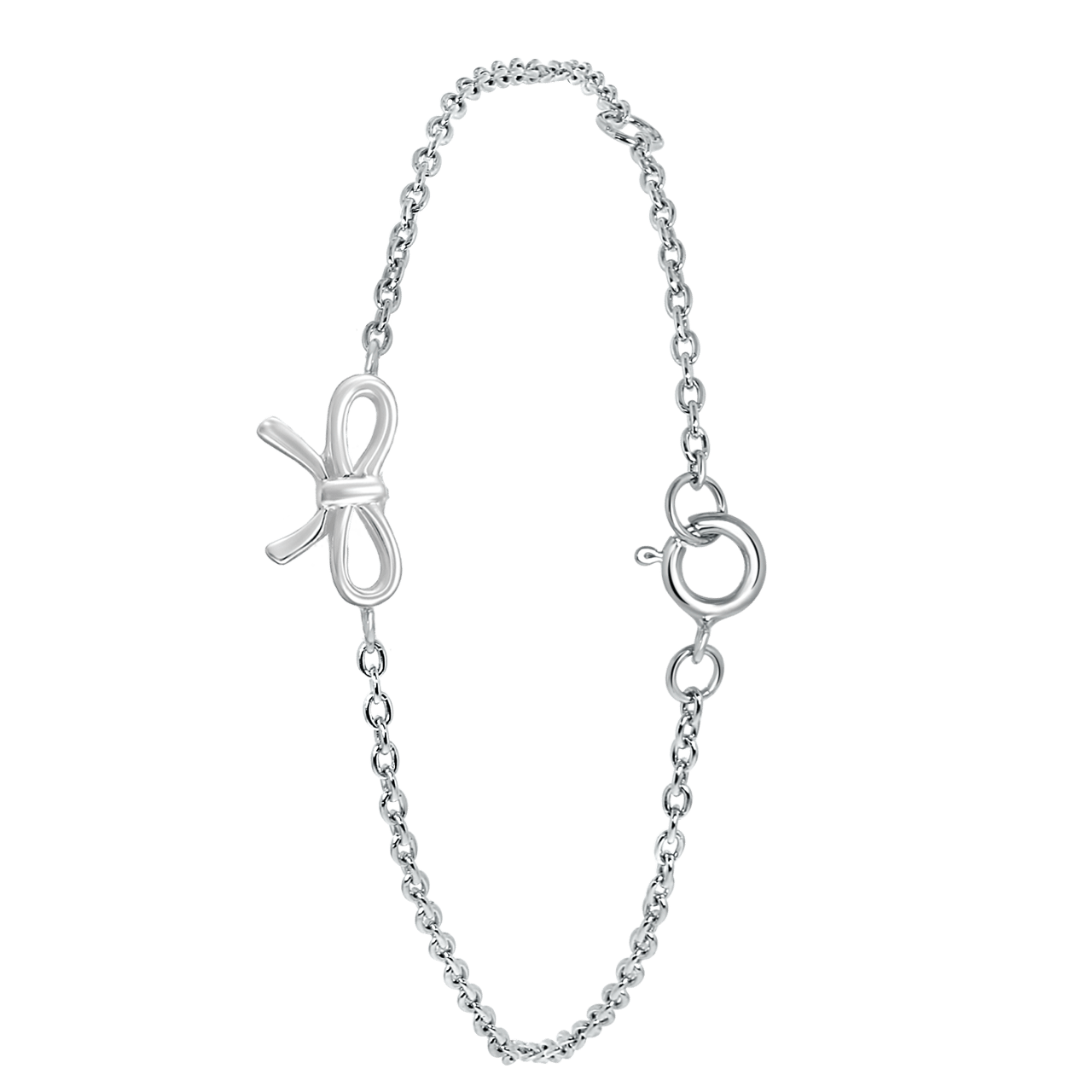 Silbernes Kinderarmband, Schleife