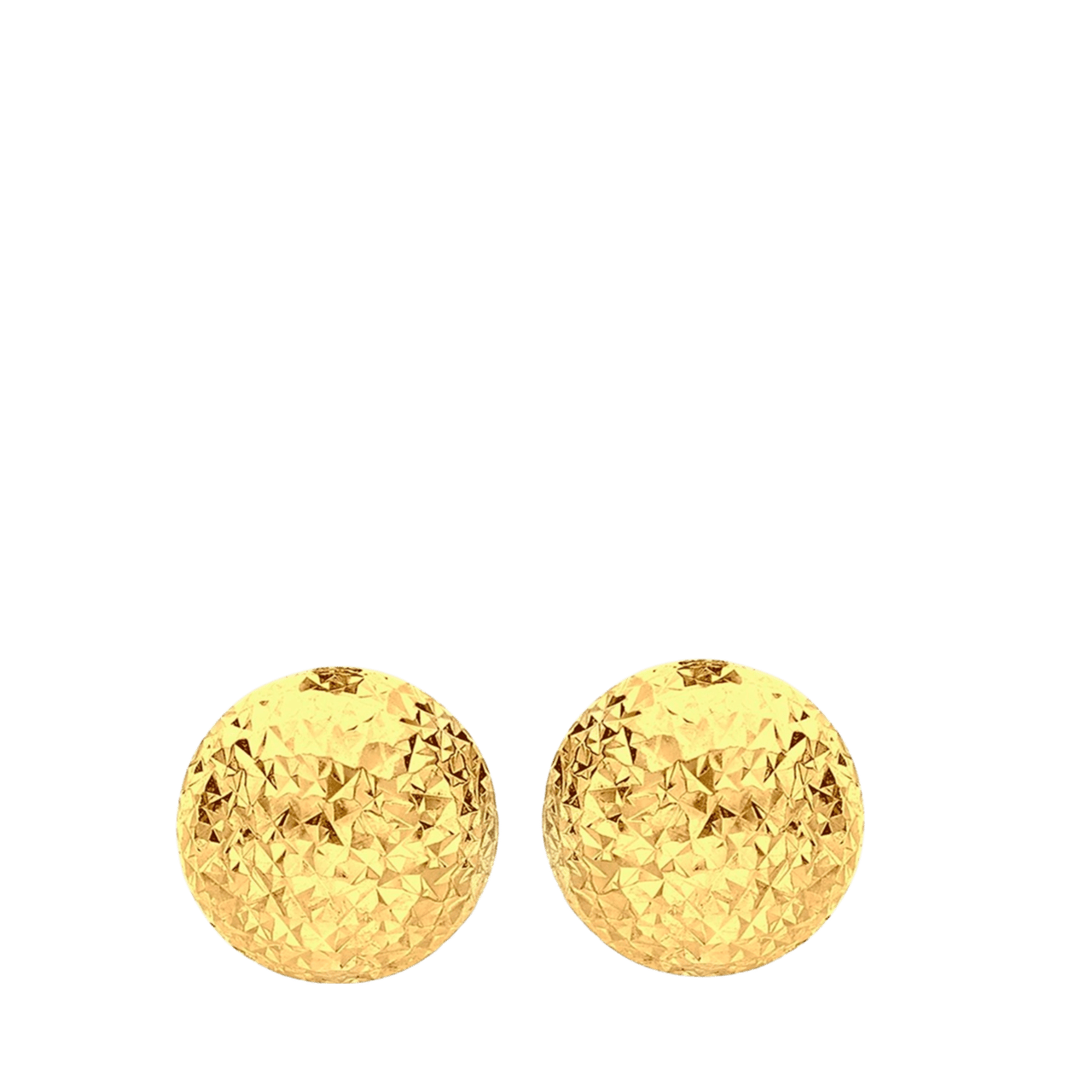 375 Gold Ohrstecker, Halbkugel mit Diamatschliff