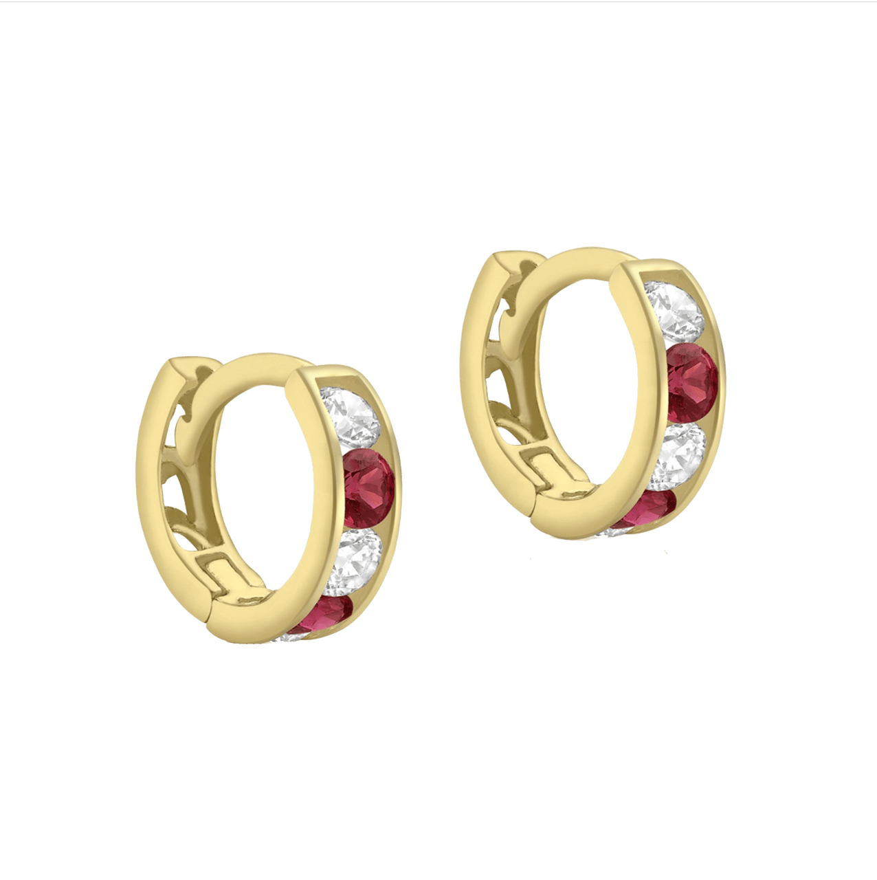 Ohrringe, 375 Gold, mit Zirkonia