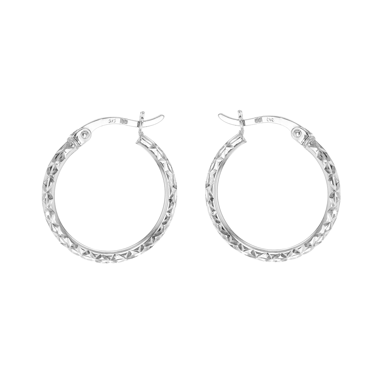 9 karaat oorringen wit voor dames