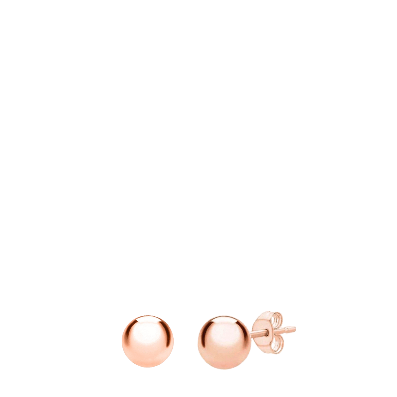 9 Karaat oorknoppen bol rose 3mm