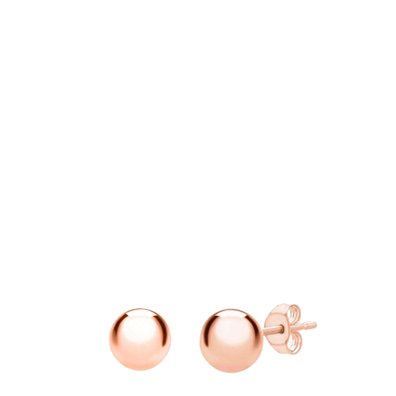 9 Karaat oorknoppen bol rose 5mm