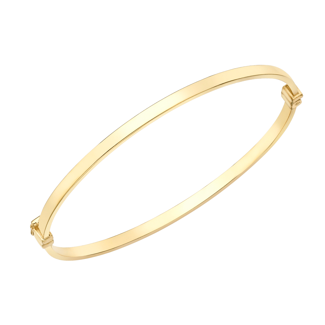 Armreif, 375 Gold, kantiger Reif