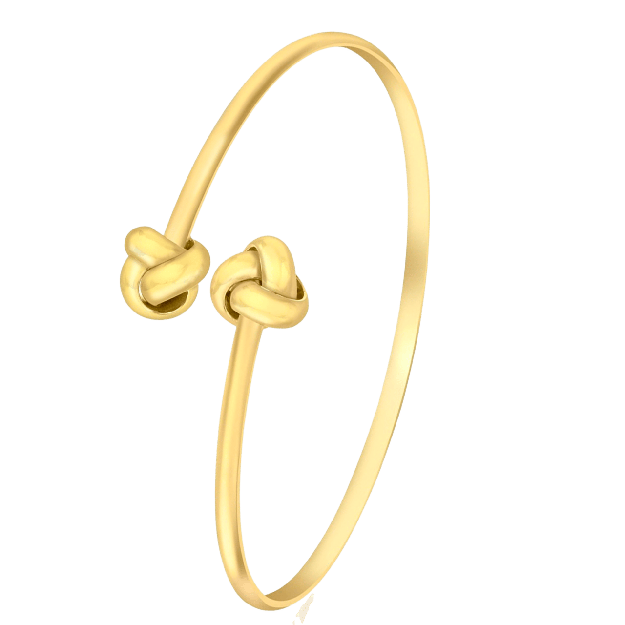 Armreif, 375 Gold, mit zwei Knoten