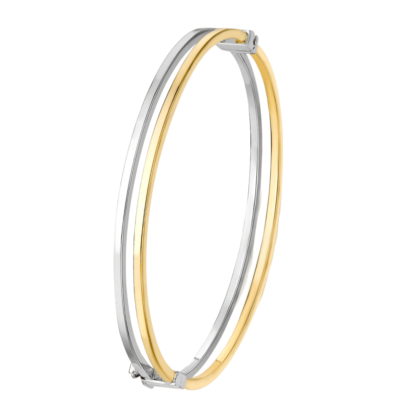 9 Karaat bicolor bangle 2-in-1