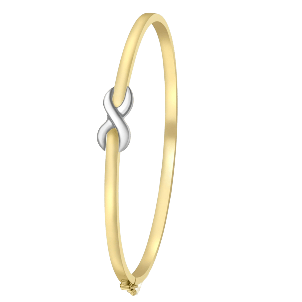 9 Karaat bicolor bangle infinity