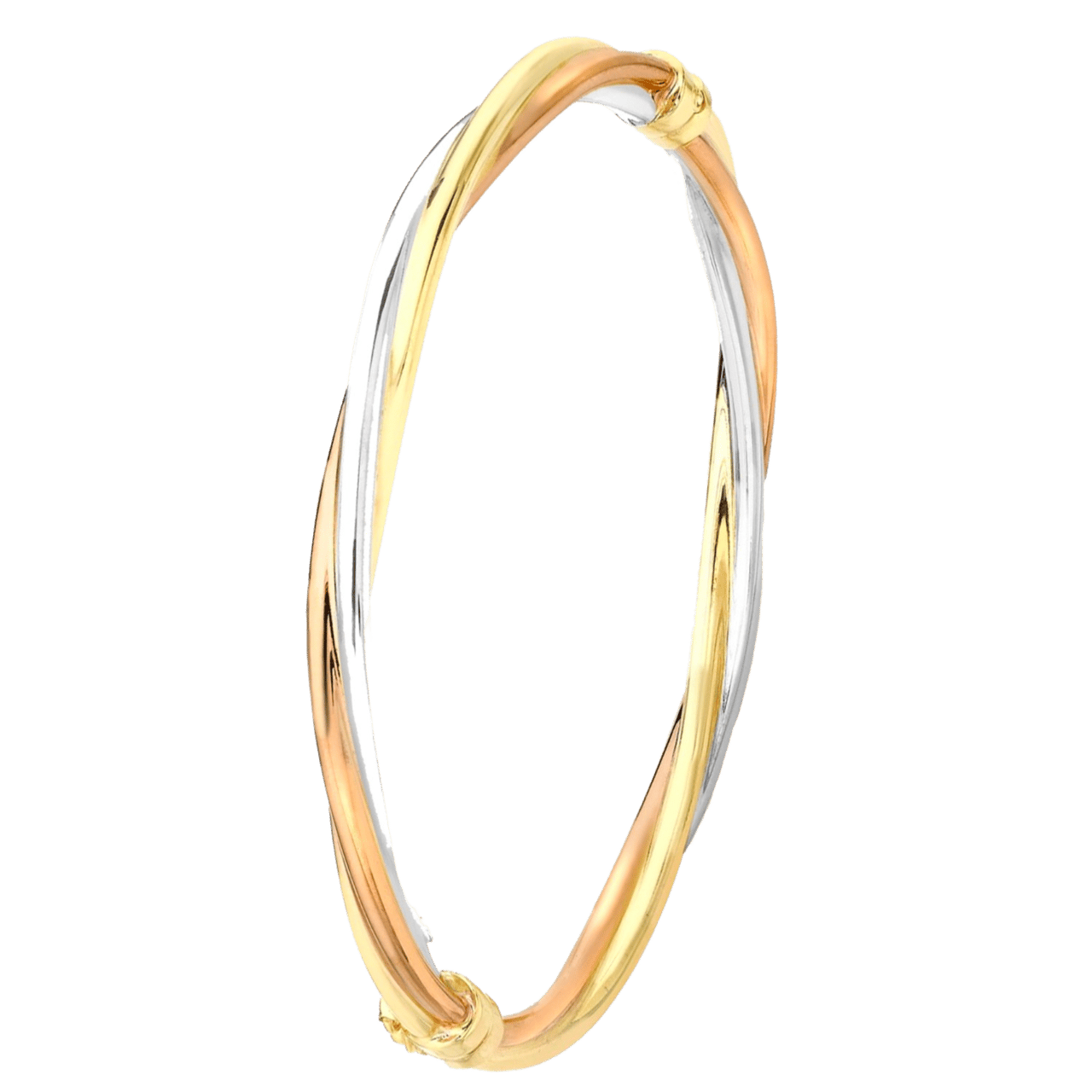 9 Karaat tricolor bangle twist